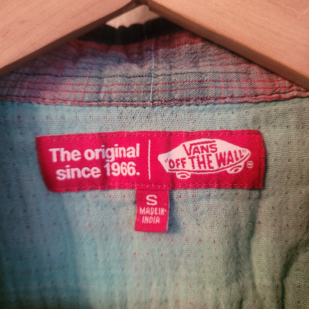 Vans Plaid Button Down Shirt Streetwear Skater Effortless - Picture 4 of 5